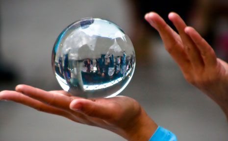 crystal ball in hand