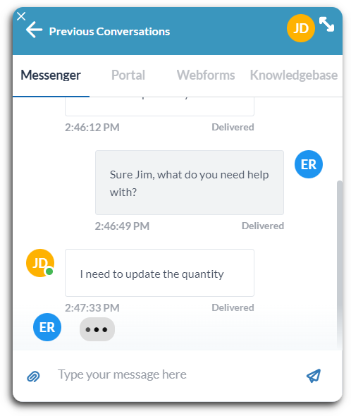 klant live chat