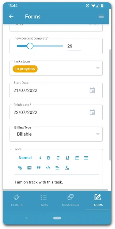 Mobiel-Timesheet2 Mobiele urenstaat